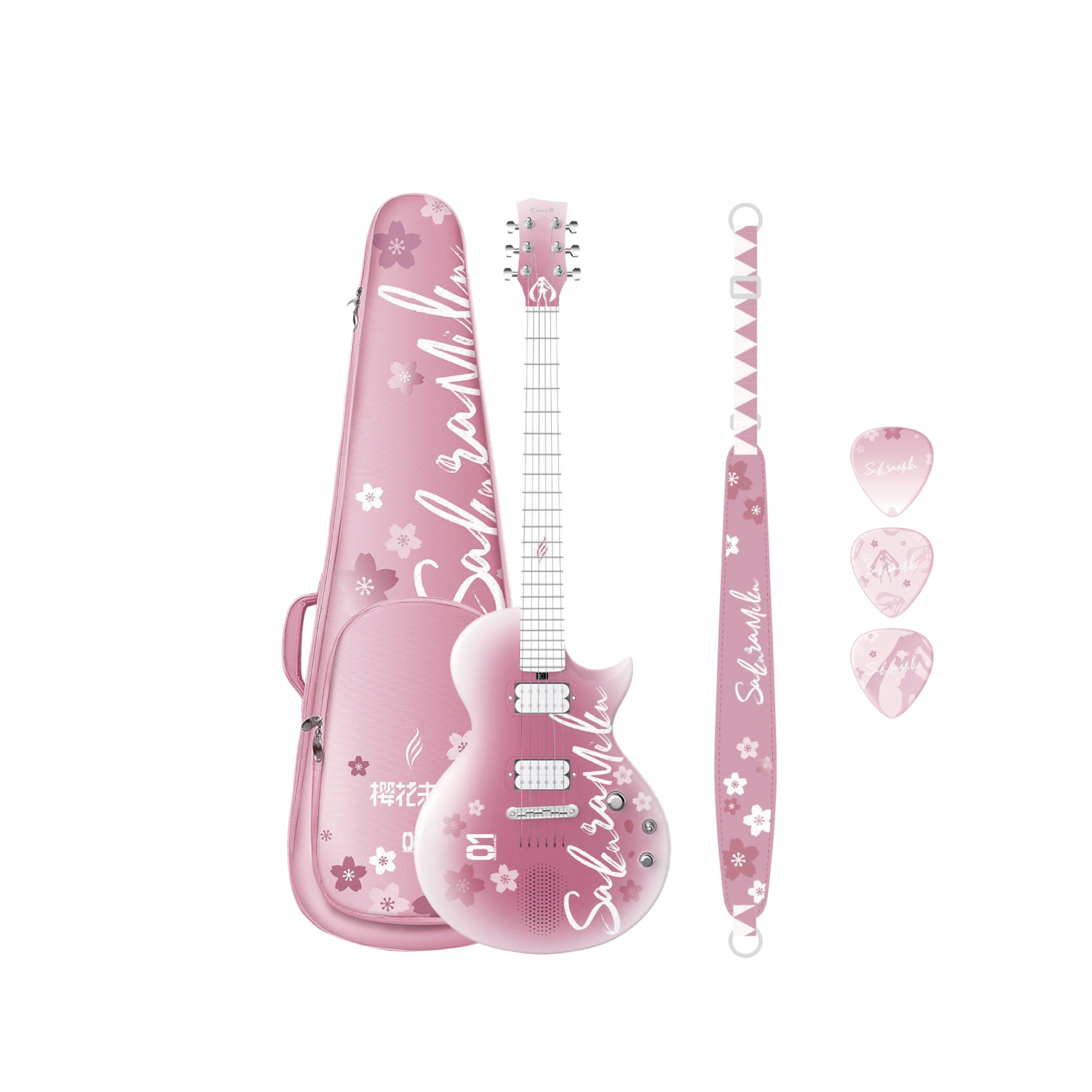 Đàn Guitar Enya Nova Go Sonic - Hatsune Miku Pink