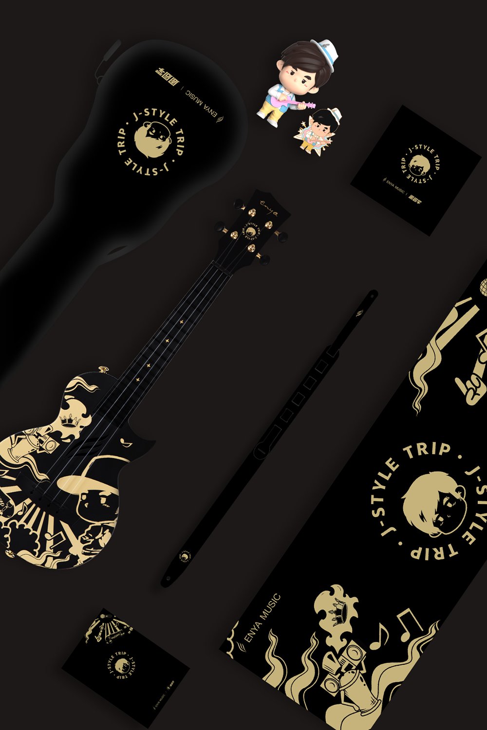 Đàn Ukulele Enya Nova U - Jay Chou Black