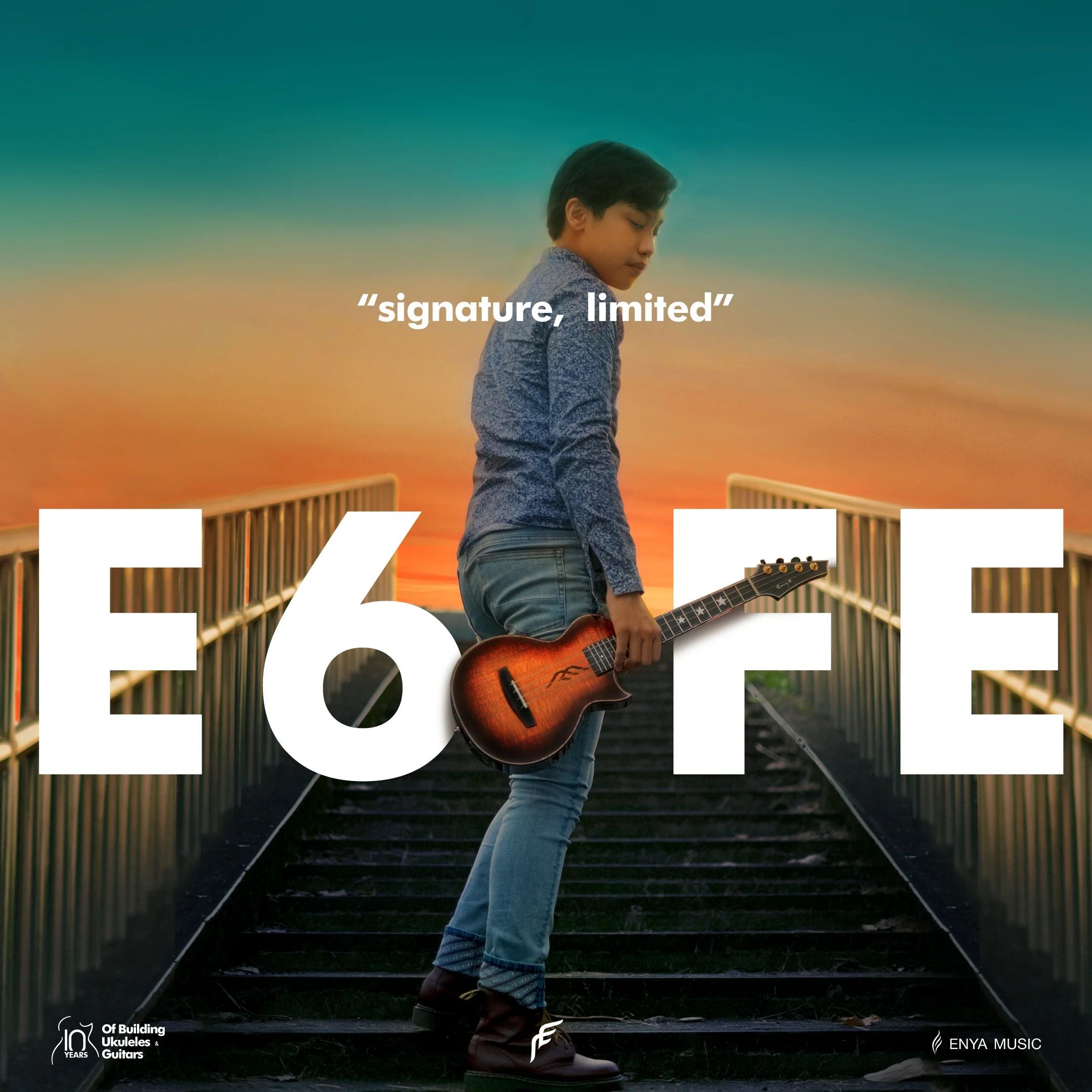 Đàn Ukulele Enya EUT E6 FE Koa EQ - Limited Edition