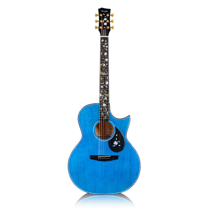 Đàn Guitar Enya Flowers Ocean Standard AJ EQ LR Baggs - Blue