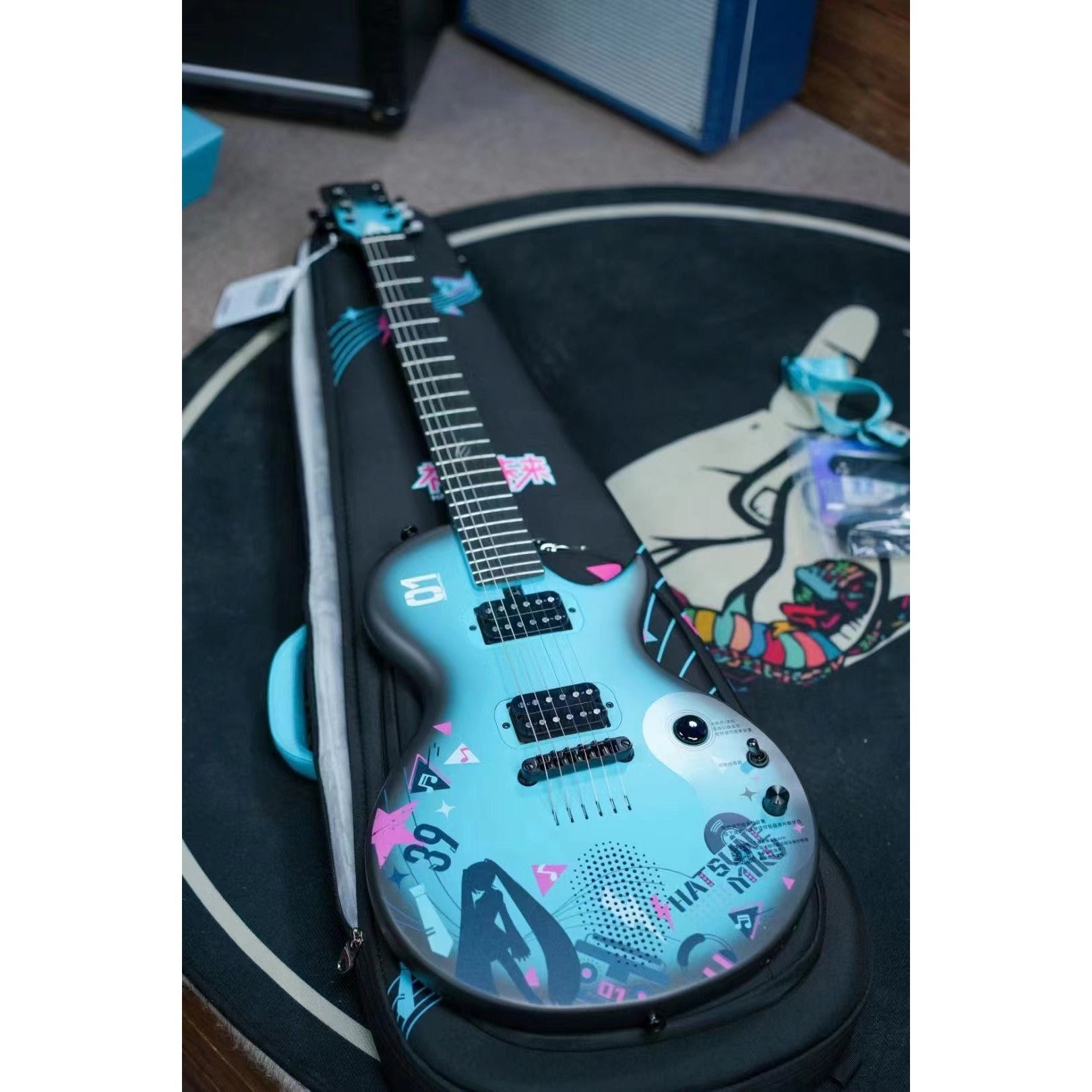 Đàn Guitar Enya Nova Go Sonic - Hatsune Miku Edition Blue