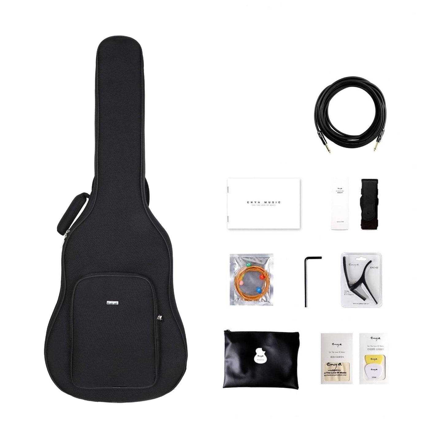 Đàn Guitar Enya EA X0 EQ AcousticPlus - Black