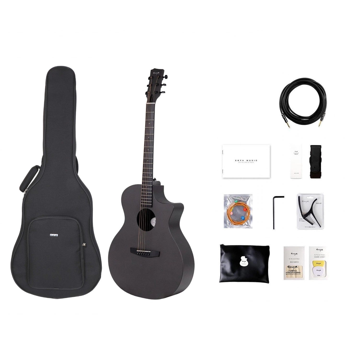 Đàn Guitar Enya EGA X0 EQ AcousticPlus - Black