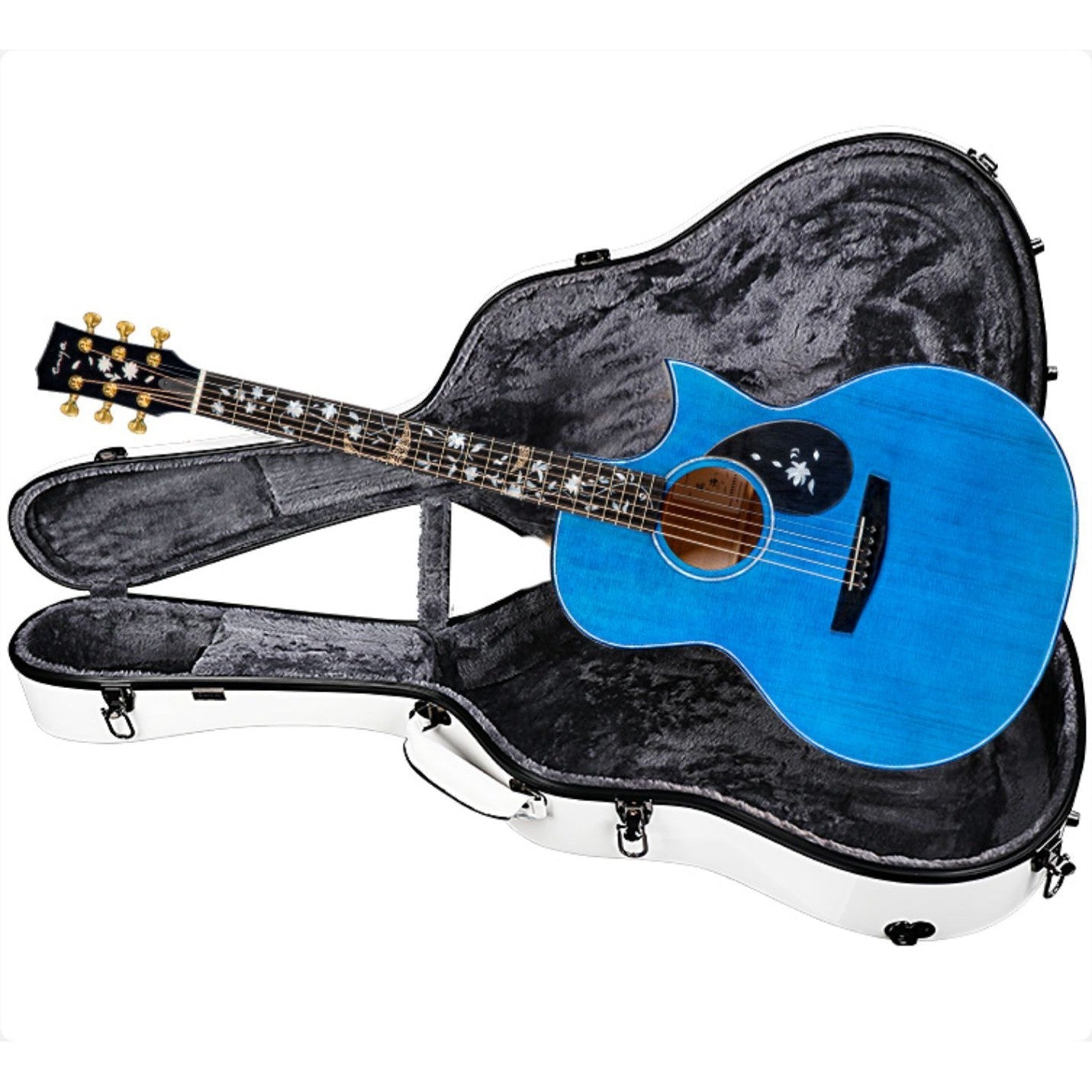 Đàn Guitar Enya Flowers Ocean Standard AJ EQ LR Baggs - Blue