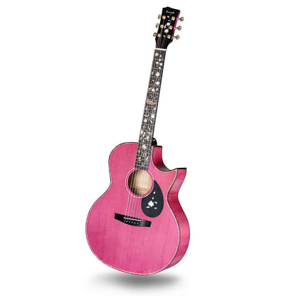 Đàn Guitar Enya Flowers Ocean Standard AJ EQ LR Baggs - Pink