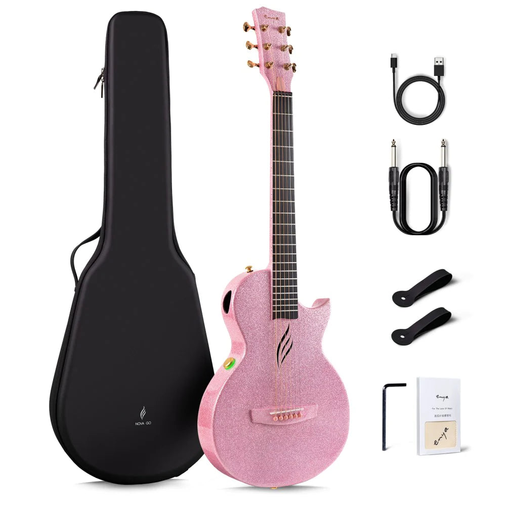 Đàn Guitar Enya Nova Go SP1 AcousticPlus - Sparkle Pink