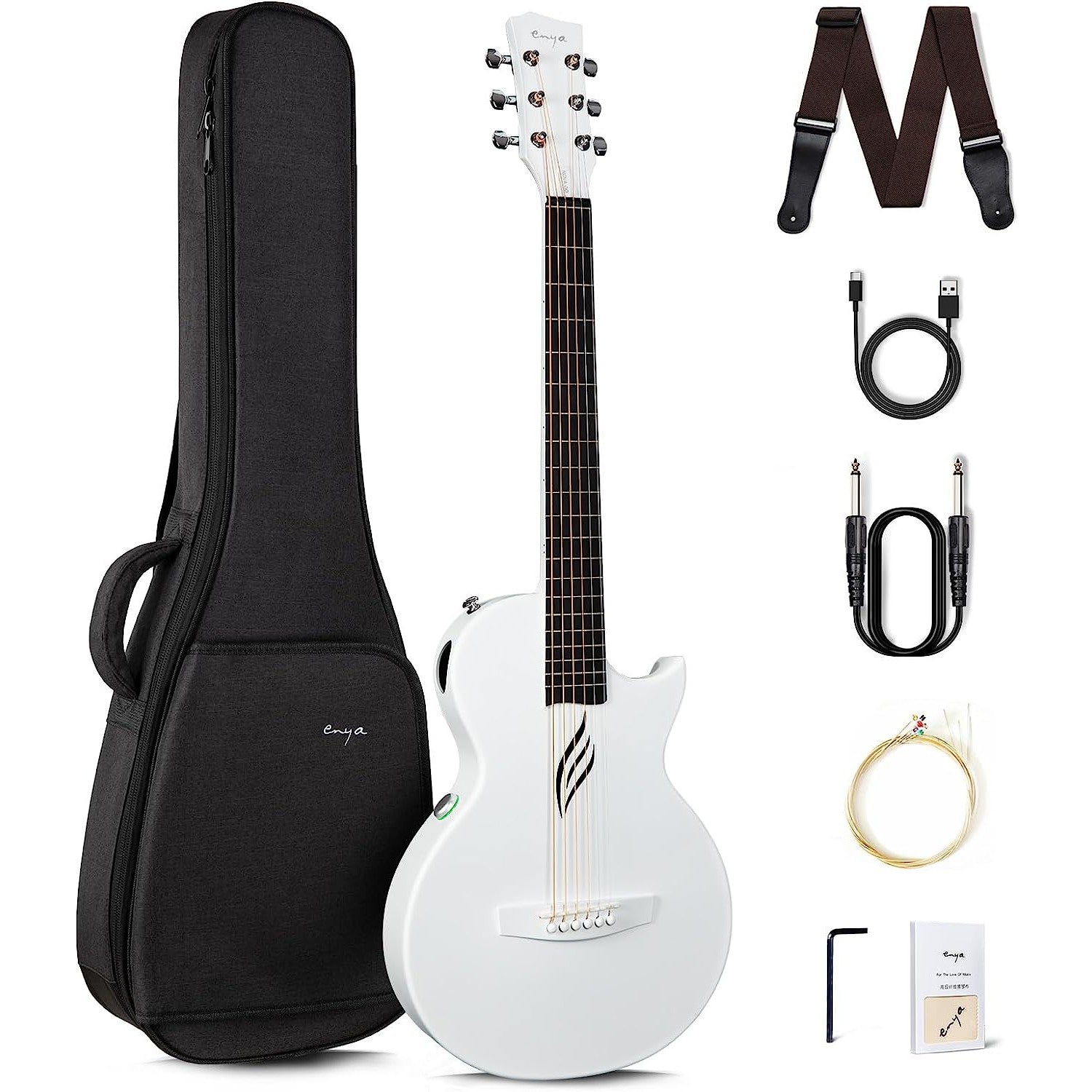 Đàn Guitar Enya Nova Go SP1 AcousticPlus - White