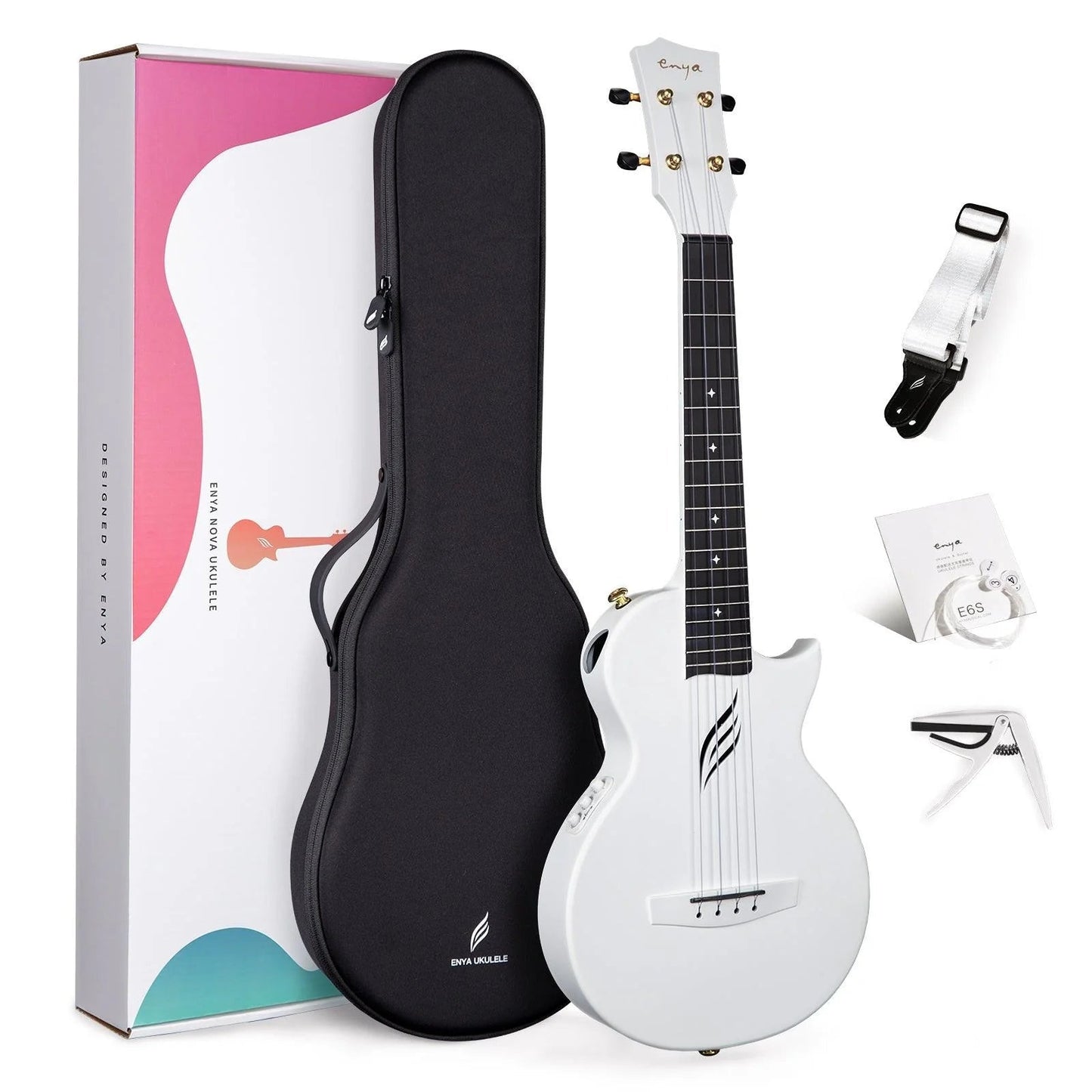 Đàn Ukulele Enya Nova U Pro EQ AcousticPlus - White